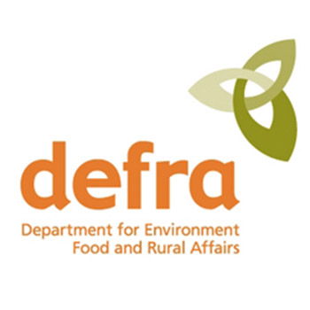 Orange and green defra logo