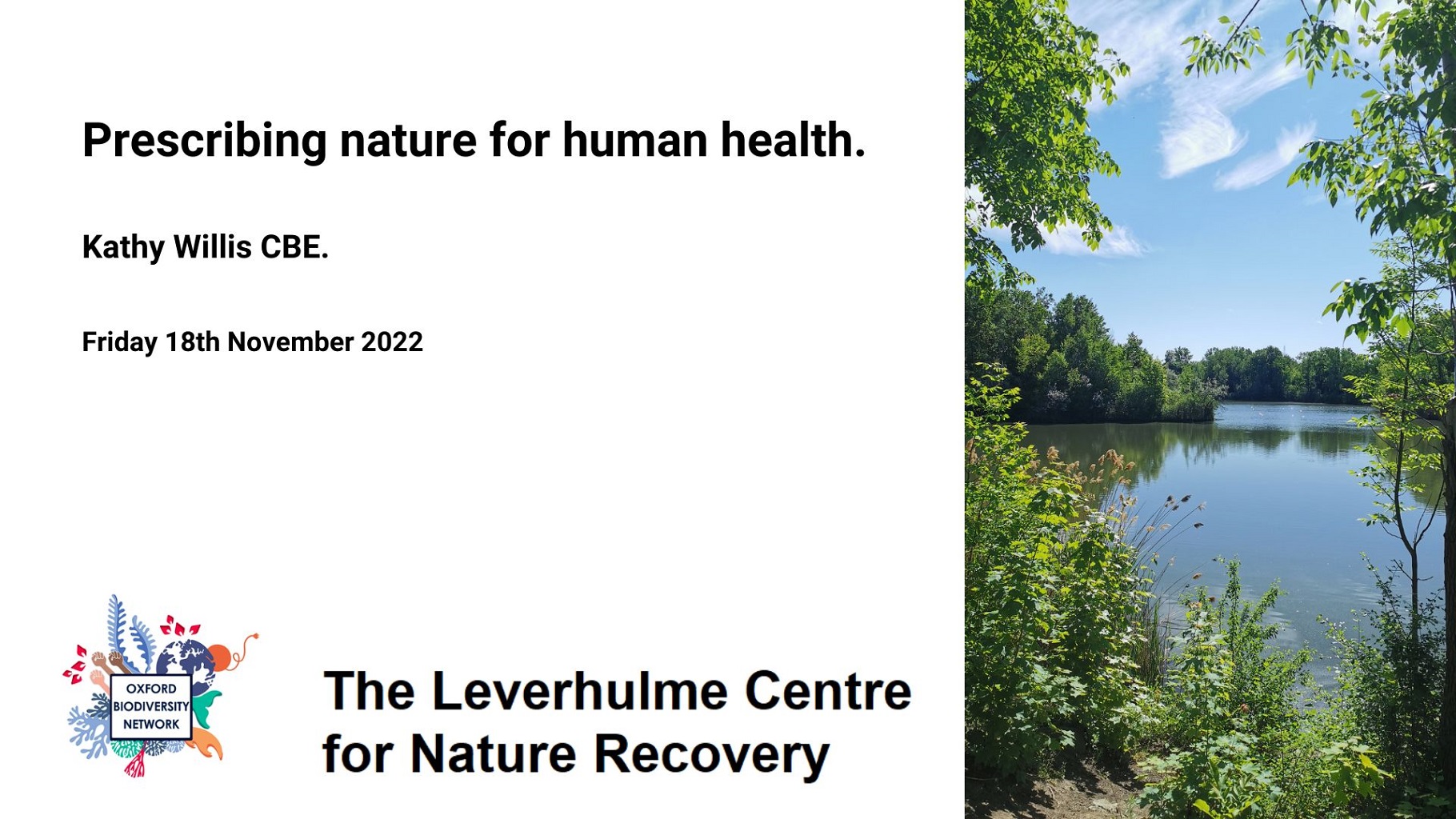 Prescribing nature for human health